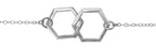 Armband dubbelhexagon silver