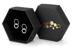 Örhängen dubbelhexagon silver