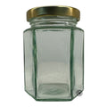 Glas 6-kant 250gr/196ml 3762st/pall inkl lock 58mm