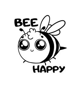 Klistermärke "BEE HAPPY"