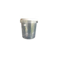 Plastburk 1kg, 870ml med vitt lock