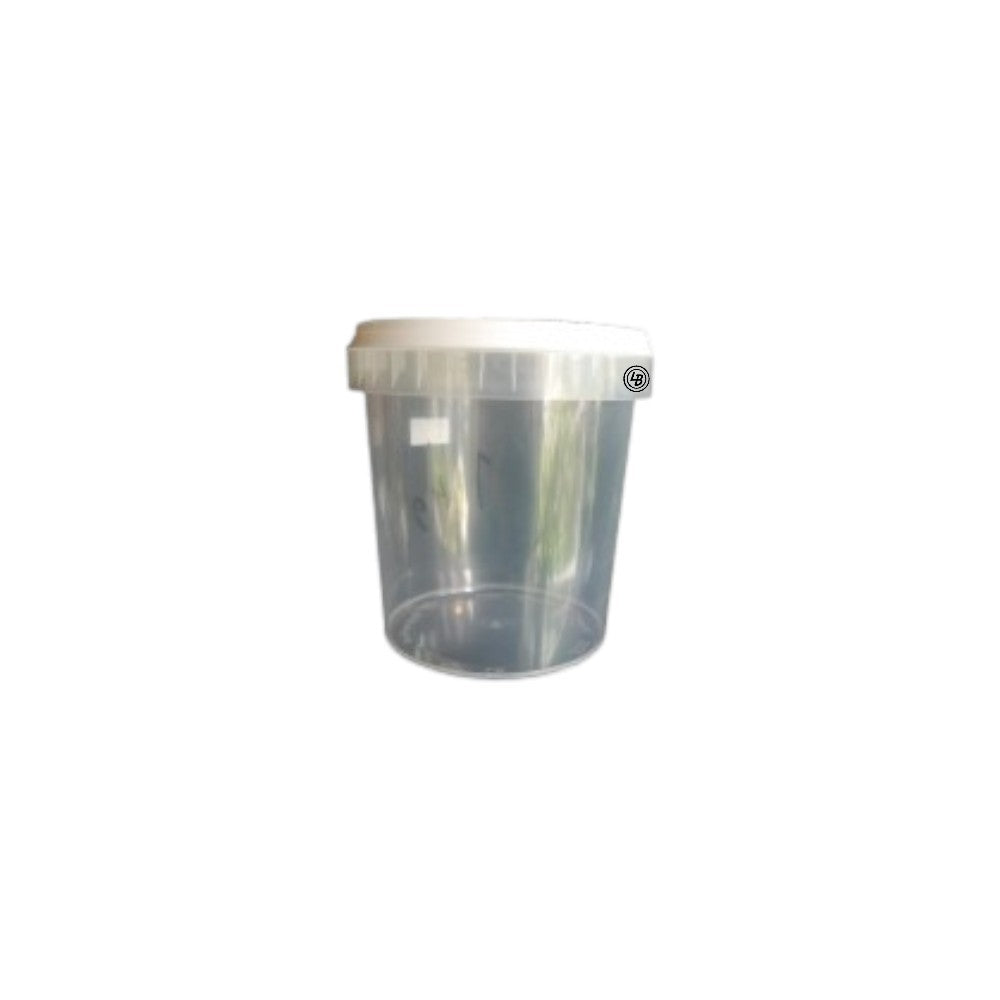 Plastburk 1kg, 870ml med vitt lock